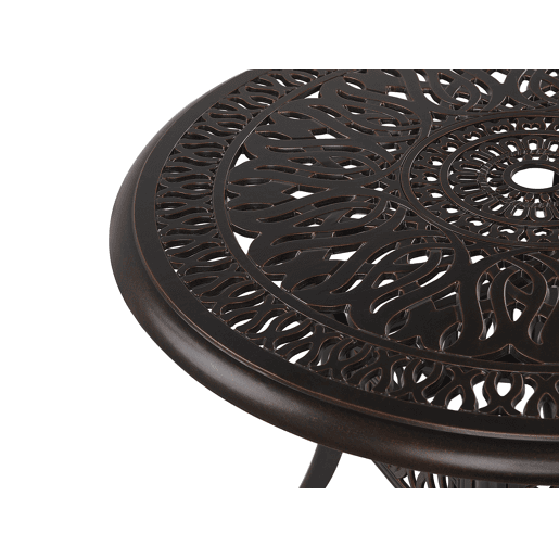 Mesa de jantar de exterior para 4 pessoas ANCONA 90 cm 90 cm Metal Castanho escuro