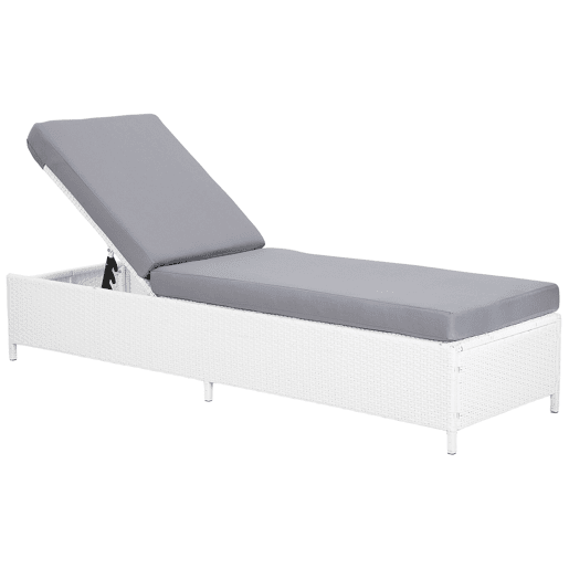 Espreguiçadeira com almofada TURIN Branco