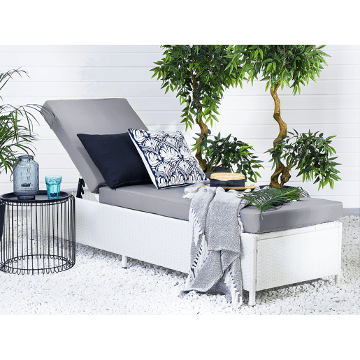 Espreguiçadeira com almofada TURIN Branco