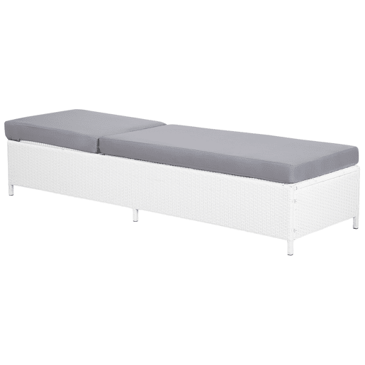Espreguiçadeira com almofada TURIN Branco