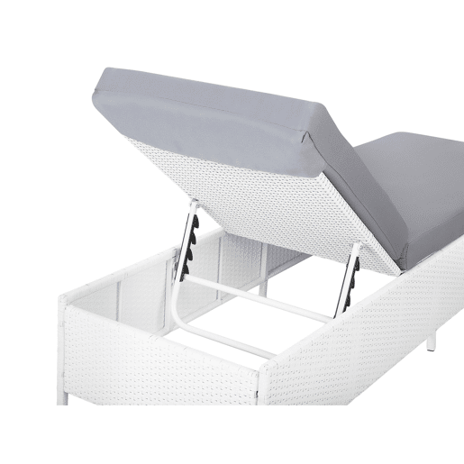 Espreguiçadeira com almofada TURIN Branco