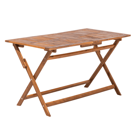 Mesa de refeição de jardim CENTO 140 cm 75 cm Madeira de acácia Castanho