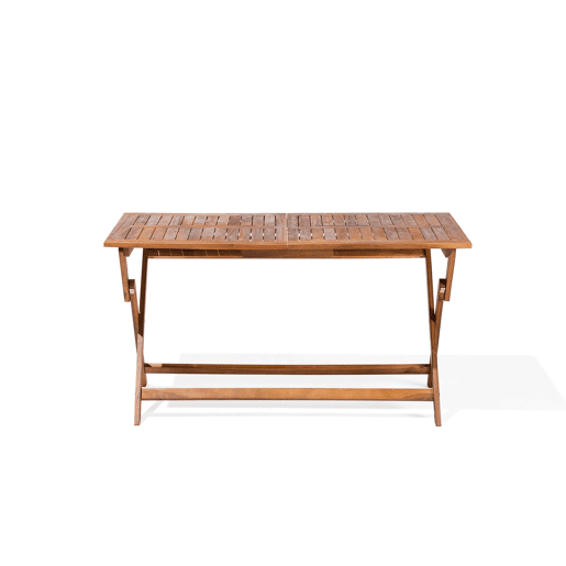 Mesa de refeição de jardim CENTO 140 cm 75 cm Madeira de acácia Castanho