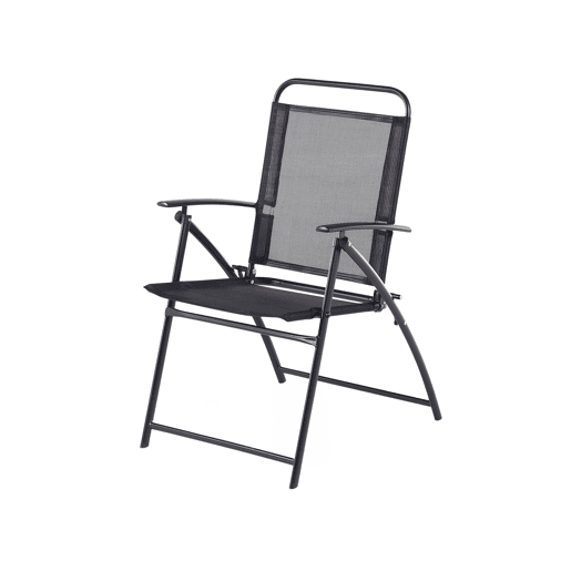 Conjunto de refeições de jardim 4 lugares LIVO Metal Preto Conjunto de refeições de jardim 4 lugares LIVO Metal Preto