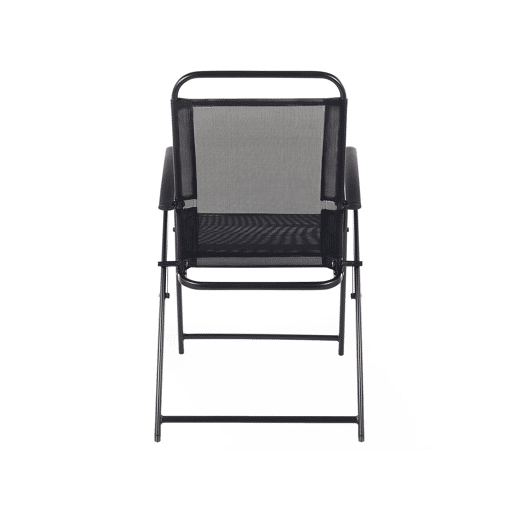 Conjunto de refeições de jardim 4 lugares LIVO Metal Preto Conjunto de refeições de jardim 4 lugares LIVO Metal Preto