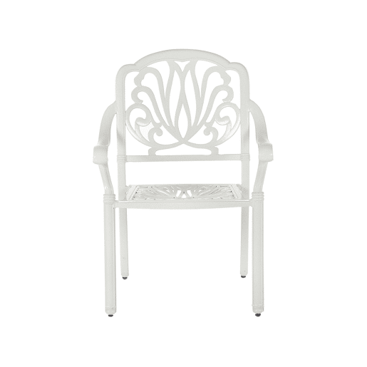 Conjunto de refeições de jardim 4 lugares ANCONA com almofadas Metal Branco creme