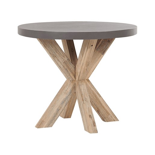Conjunto de refeições de jardim com tamboretes 4 lugares OLBIATARANTO Betão Cinzento