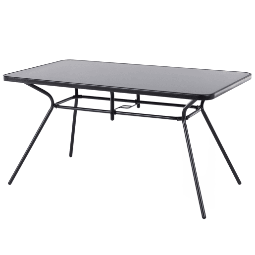 Conjunto de refeições de jardim 6 lugares LIVO Metal Preto