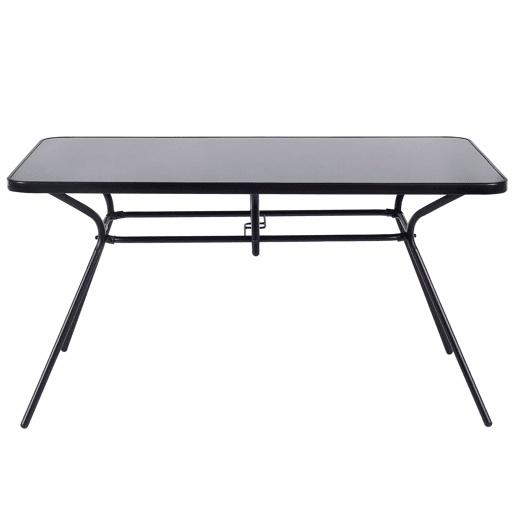 Conjunto de refeições de jardim 6 lugares LIVO Metal Preto