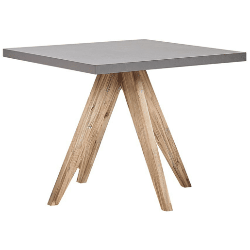 Conjunto de refeições de jardim com tamboretes 4 lugares OLBIA Betão Cinzento