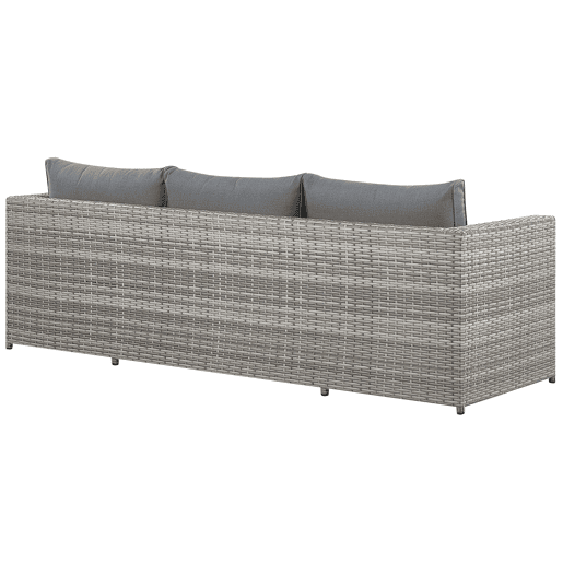 Conjunto de sofás de jardim de canto 5 lugares SABBIA à esquerda Cinzento claro Conjunto de sofás de jardim de canto 5 lugares SABBIA à esquerda Cinzento claro