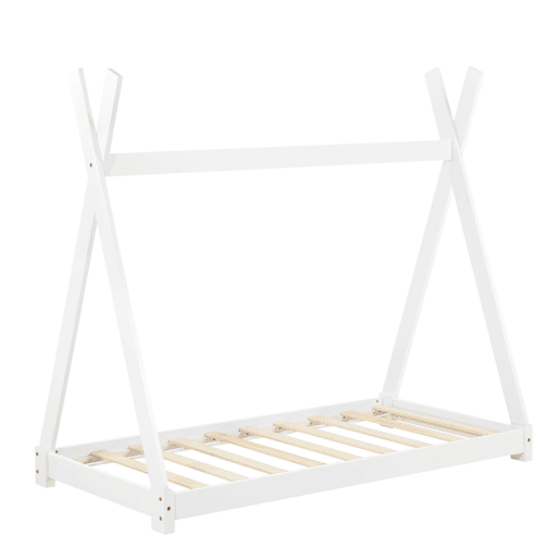 Cama de criança Onejda com colchão Pine 80 x 160 cm Branco en.casa neu.haus. Cama de criança Onejda com colchão Pine 80 x 160 cm Branco en.casa neu.haus.