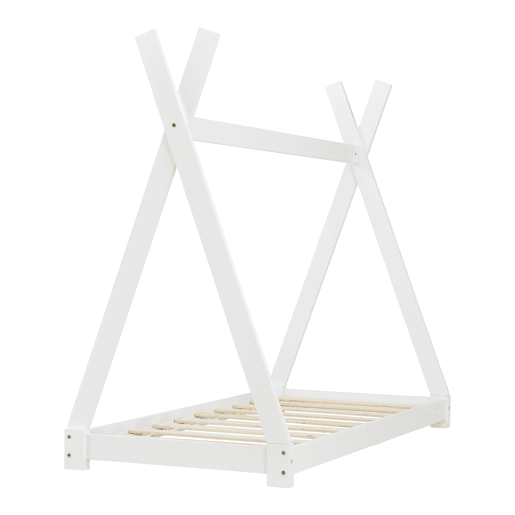 Cama de criança Onejda com colchão Pine 80 x 160 cm Branco en.casa neu.haus. Cama de criança Onejda com colchão Pine 80 x 160 cm Branco en.casa neu.haus.