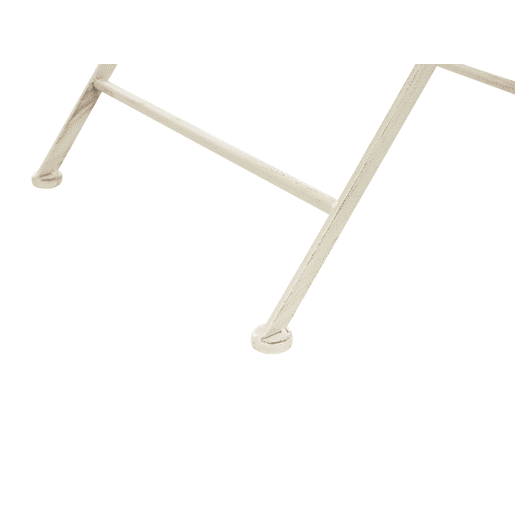 Conjunto de refeições de jardim 4 lugares BIVIO Dobrável Metal Branco creme Conjunto de refeições de jardim 4 lugares BIVIO Dobrável Metal Branco creme