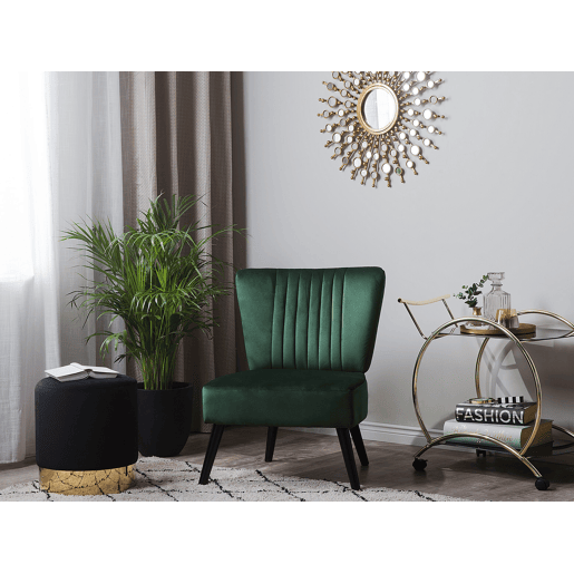 Poltrona VAASA Veludo Verde esmeralda