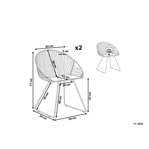 Beliani Cadeira de refeição AURORA