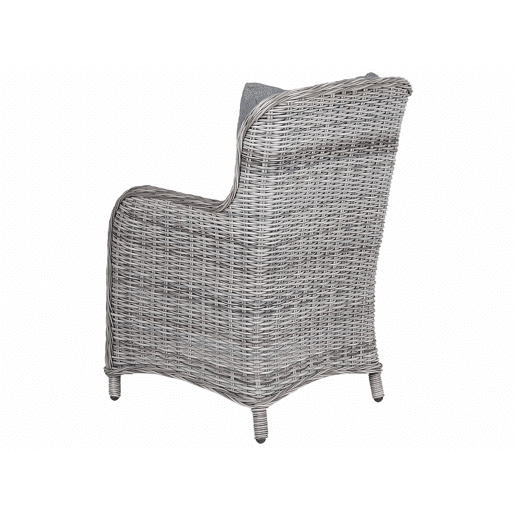 Conjunto de 2 cadeiras de jardim com almofadas CASCAIS Cinzento Conjunto de 2 cadeiras de jardim com almofadas CASCAIS Cinzento