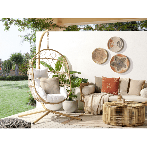 Cadeira Suspensa com Suporte ADRIA Metal Creme