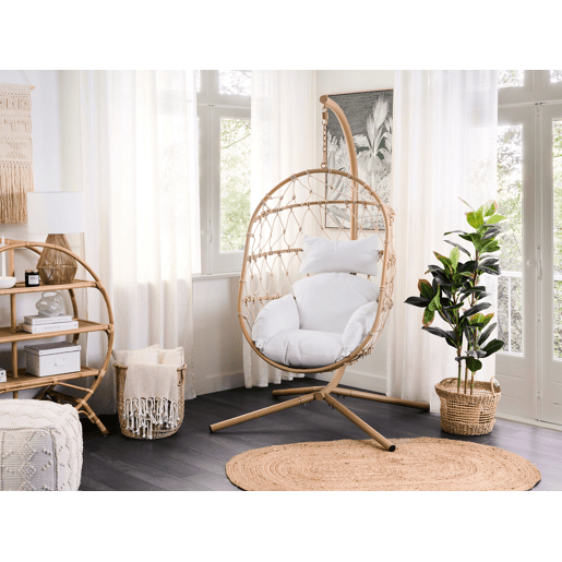 Cadeira Suspensa com Suporte ADRIA Metal Creme