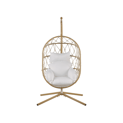 Cadeira Suspensa com Suporte ADRIA Metal Creme
