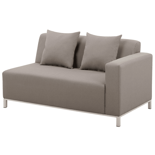 Conjunto de sofás de jardim de canto 5 lugares BELIZE à esquerda Creme Conjunto de sofás de jardim de canto 5 lugares BELIZE à esquerda Creme
