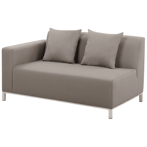 Conjunto de sofás de jardim de canto 5 lugares BELIZE à esquerda Creme Conjunto de sofás de jardim de canto 5 lugares BELIZE à esquerda Creme
