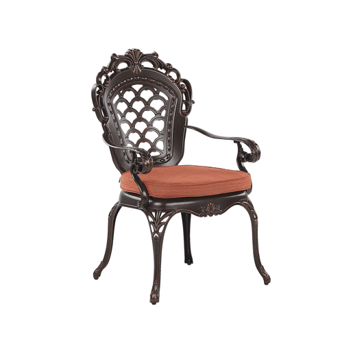 Conjunto de refeições de jardim 6 lugares LIZZANO com almofadas Metal Castanho escuro