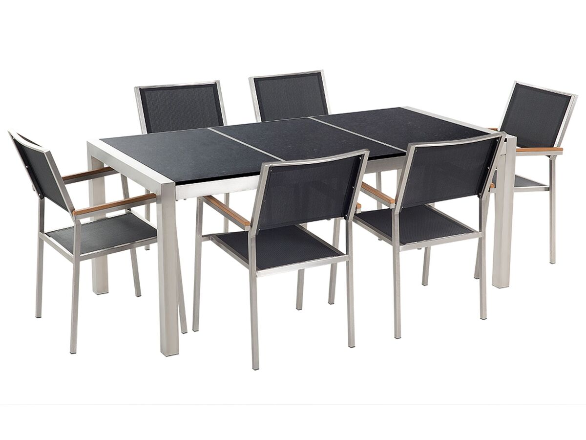 Beliani Conjunto de comedor GROSSETO Negro