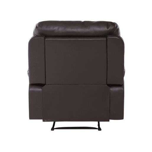 Conjunto de sala de estar reclinável manual BERGEN Pele sintética Castanho 6 lugares
