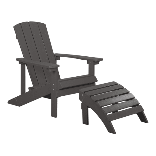 Cadeira de jardim ADIRONDACK Cinzento escuro