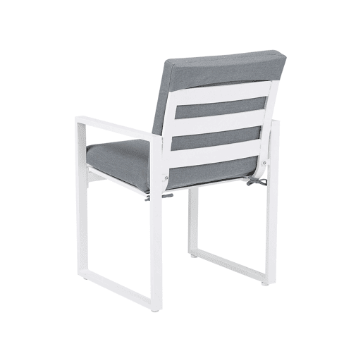 Conjunto de 2 cadeiras de jardim com almofadas PANCOLE Tecido Cinzento
