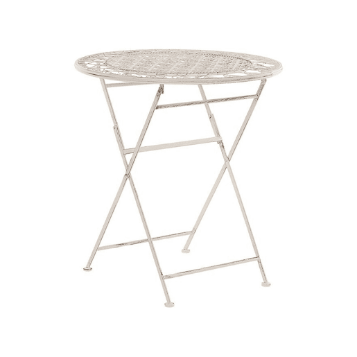Mesa bistrô TRIESTE 70 cm 70 cm Metal Creme claro