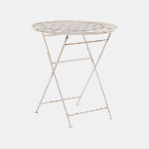 Mesa bistrô TRIESTE 70 cm 70 cm Metal Creme claro