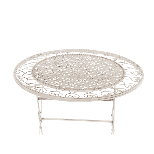 Mesa bistrô TRIESTE 70 cm 70 cm Metal Creme claro