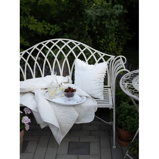 Mesa bistrô TRIESTE 70 cm 70 cm Metal Creme claro