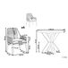 Beliani Conjunto de comedor OLBIA Beliani Conjunto de comedor OLBIA Gris