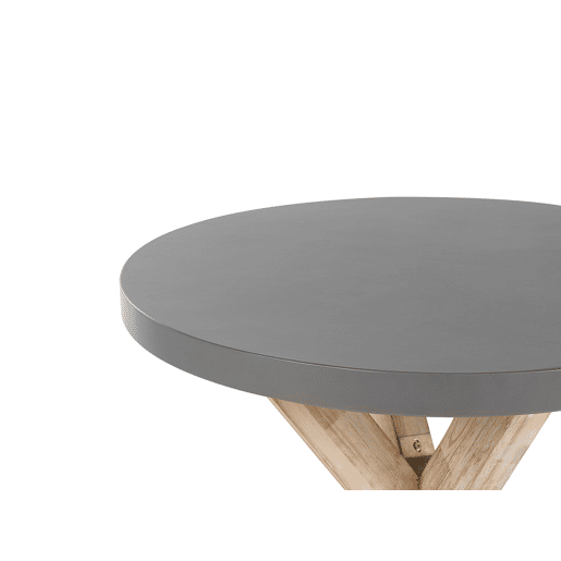 Conjunto de refeições de jardim 4 lugares OLBIA com almofadas Betão Creme
