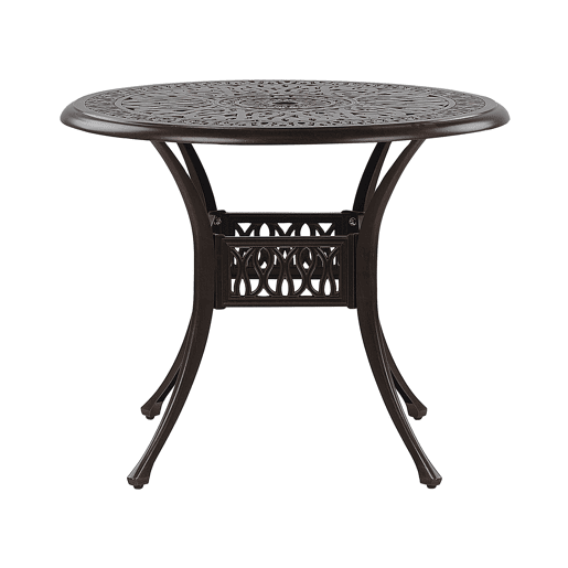 Conjunto de refeições de jardim 4 lugares ANCONA com almofadas Metal Castanho escuro
