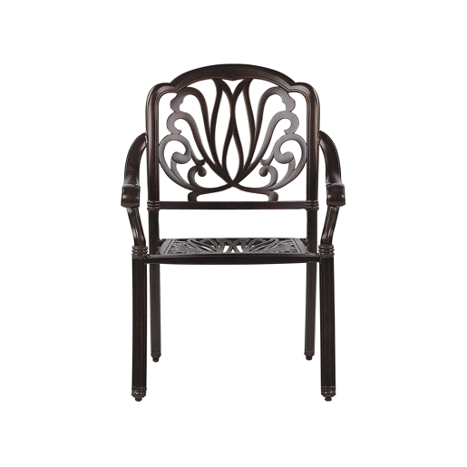 Conjunto de refeições de jardim 4 lugares ANCONA com almofadas Metal Castanho escuro