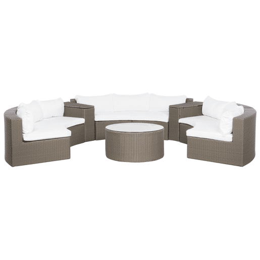 Conjunto de jardim com mesa 9 lugares SEVERO Castanho Conjunto de jardim com mesa 9 lugares SEVERO Castanho