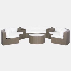 Conjunto de jardim com mesa 9 lugares SEVERO Castanho