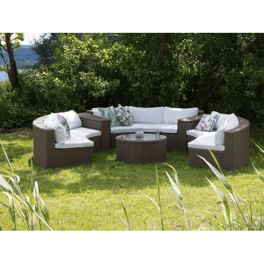 Conjunto de jardim com mesa 9 lugares SEVERO Castanho Conjunto de jardim com mesa 9 lugares SEVERO Castanho