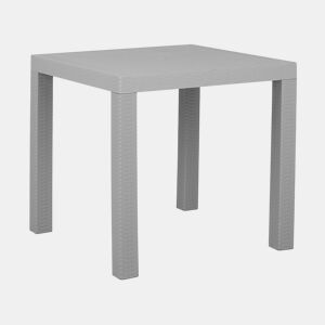 Mesa de refeição de jardim FOSSANO 80 cm 80 cm Cinzento claro