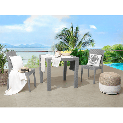 Mesa de refeição de jardim FOSSANO 80 cm 80 cm Cinzento claro