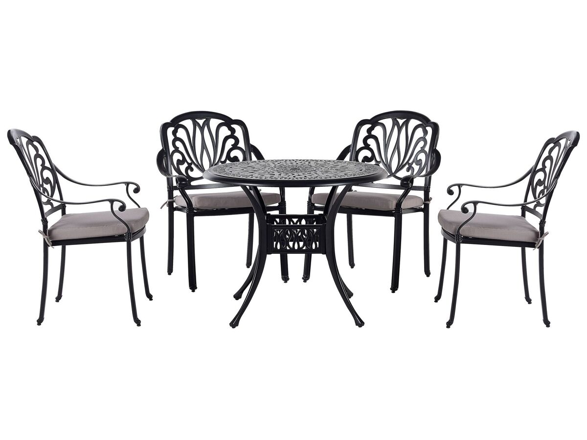 Beliani Conjunto de comedor ANCONA Negro