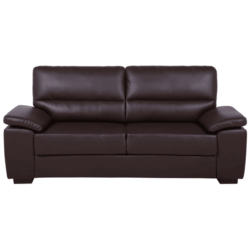 Conjunto de sala de estar VOGAR Pele sintética Castanho escuro 5 lugares
