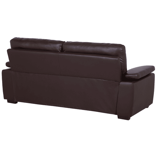 Conjunto de sala de estar VOGAR Pele sintética Castanho escuro 5 lugares