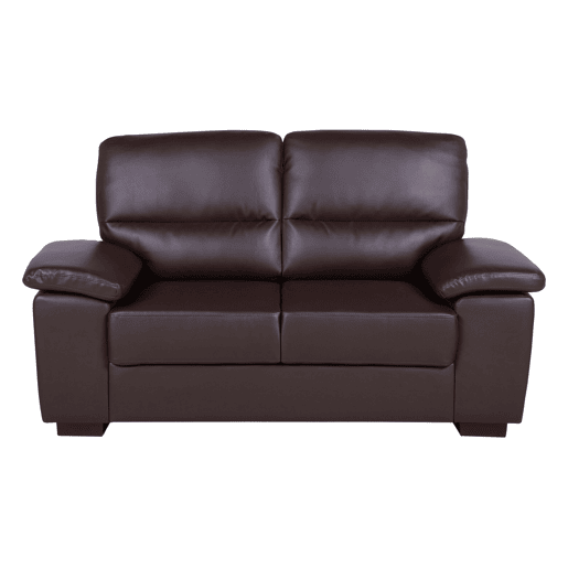 Conjunto de sala de estar VOGAR Pele sintética Castanho escuro 5 lugares