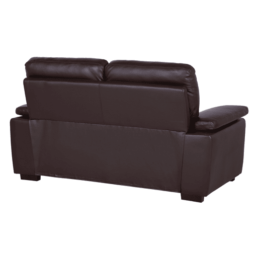 Conjunto de sala de estar VOGAR Pele sintética Castanho escuro 5 lugares