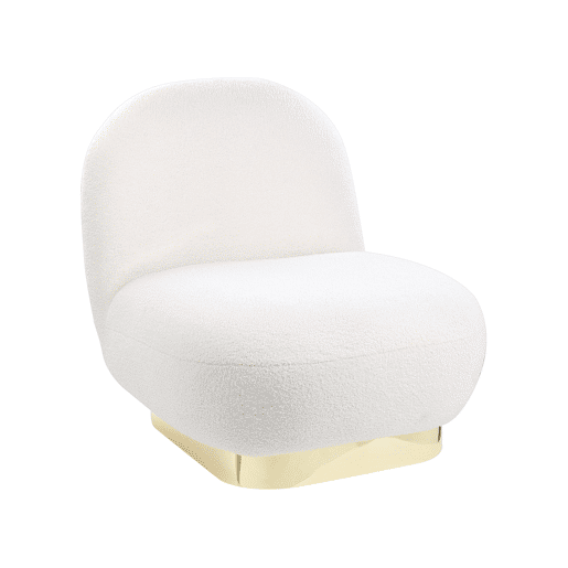 Poltrona LOVIISA Bouclé Branco